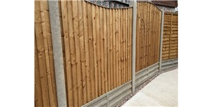 300mm Concrete gravel boards slot in comfortably into slotted concrete post and sit at the bottom of the panel protecting the timber fencing from any rotting.