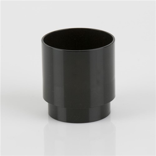 Pipe connector fitting is used to connect two lengths of downpipe together and acts as a joint.