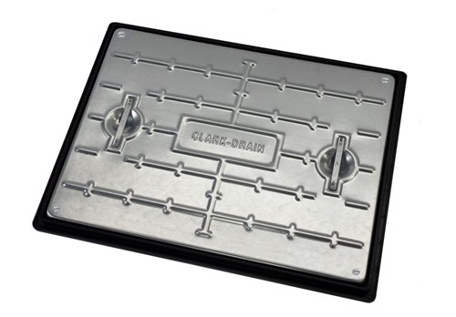 600x450mm Double Seal manhole cover and frame with locking screws and sealing gasket.