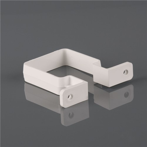 Pipe Bracket  clips on around the downpipe and can be  screwed into either timber, brickwork or blockwork to support the downpipe  and stop any movement occurring.
