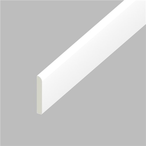 Primarily used as part of our window finishing products range, to present a smooth professional finish, but can also be used for a range of different finishing purposes. Comes in 5mtr Lengths.
45mm x 6mm Architrave Flat Back White x 5m
