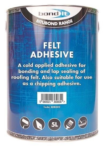 A cold applied, solvent-borne, heavy-duty adhesive for bonding all types of bituminous roofing felts to asphalt, felt, metal and concrete. It can be used for bonding mineral chippings to bituminous surfaces.