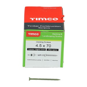 
An economic but highly effective softwood decking screw. Plated to withstand up to 500 hours in a salt spray cabinet and designed to give a rapid installation and a secure fixing.

• Ribs under head for improved countersinking
• Helix shank for removing debris and to improve clamping
• 25&#176; sharp point and single lead for a fast start and improved thread acceptance