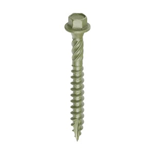 Designed as an alternative to the traditional coach screw mainly used for timber to timber applications. Coated with a patented multi-layer corrosion resistant plating to withstand 1,000 hours salt spray test, this screw is ideal for external applications.

• Hex head countersunk with a fixed washer
• Long lasting plating withstands up to 1,000 hours salt spray resistance in accordance to BS EN 9227:2012
• Patented lubrication, designed to enhance screw insertion time and provides greater resistance to corrosion
• Helix shank for removing debris and to improve clamping
• 50&#176; deep single thread to provide a secure fixing with high pull-out resistance
• Single slash point to reduce torque and the risk of timber splitting at low edge distance
• 25&#176; sharp point and single lead for a fast start and improved thread acceptance