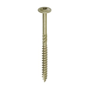 Designed as an alternative to the traditional coach screw mainly used for timber to timber applications. Wafer head for improved clamping and a low profile finish. Coated with a patented multi-layer corrosion resistant plating to withstand 1,000 hours salt spray test, this screw is ideal for external applications.

• Wafer head countersunk and TX30 recess
• Long lasting plating withstands up to 1,000 hours salt spray resistance in accordance to BS EN 9227:2012
• Patented lubrication, designed to enhance screw insertion time and provides greater resistance to corrosion
• Helix shank for removing debris and to improve clamping
• 50&#176; deep single thread to provide a secure fixing with high pull-out resistance
• Single slash point to reduce torque and the risk of timber splitting at low edge distance
• 25&#176; sharp point and single lead for a fast start and improved thread acceptance