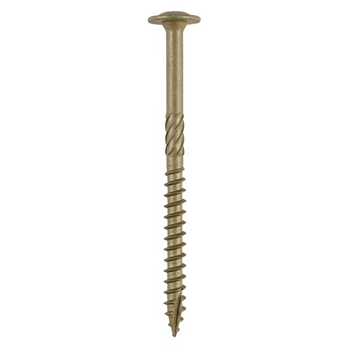 Designed as an alternative to the traditional coach screw mainly used for timber to timber applications. Wafer head for improved clamping and a low profile finish. Coated with a patented multi-layer corrosion resistant plating to withstand 1,000 hours salt spray test, this screw is ideal for external applications.

• Wafer head countersunk and TX30 recess
• Long lasting plating withstands up to 1,000 hours salt spray resistance in accordance to BS EN 9227:2012
• Patented lubrication, designed to enhance screw insertion time and provides greater resistance to corrosion
• Helix shank for removing debris and to improve clamping
• 50&#176; deep single thread to provide a secure fixing with high pull-out resistance
• Single slash point to reduce torque and the risk of timber splitting at low edge distance
• 25&#176; sharp point and single lead for a fast start and improved thread acceptance
