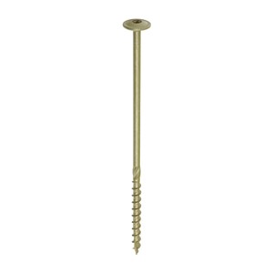 Designed as an alternative to the traditional coach screw mainly used for timber to timber applications. Wafer head for improved clamping and a low profile finish. Coated with a patented multi-layer corrosion resistant plating to withstand 1,000 hours salt spray test, this screw is ideal for external applications.

• Wafer head countersunk and TX40 recess
• Long lasting plating withstands up to 1,000 hours salt spray resistance in accordance to BS EN 9227:2012
• Patented lubrication, designed to enhance screw insertion time and provides greater resistance to corrosion
• Helix shank for removing debris and to improve clamping
• 50&#176; deep single thread to provide a secure fixing with high pull-out resistance
• Single slash point to reduce torque and the risk of timber splitting at low edge distance
• 25&#176; sharp point and single lead for a fast start and improved thread acceptance