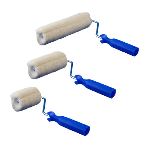 Sentinel Resin Fluffy Roller 3&quot; - Roller with frames used to apply resin and topcoat, designed to work with GRP chemicals.