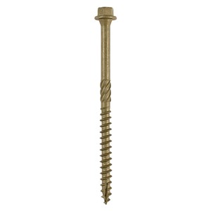 Designed as an alternative to the traditional coach screw mainly used for timber to timber applications. Coated with a patented multi-layer corrosion resistant plating to withstand 1,000 hours salt spray test, this screw is ideal for external applications.

• 8mm hex head countersunk with a fixed washer
• Long lasting plating withstands up to 1,000 hours salt spray resistance in accordance to BS EN 9227:2012
• Patented lubrication, designed to enhance screw insertion time and provides greater resistance to corrosion
• Helix shank for removing debris and to improve clamping
• 50&#176; deep single thread to provide a secure fixing with high pull-out resistance
• Single slash point to reduce torque and the risk of timber splitting at low edge distance
• 25&#176; sharp point and single lead for a fast start and improved thread acceptance