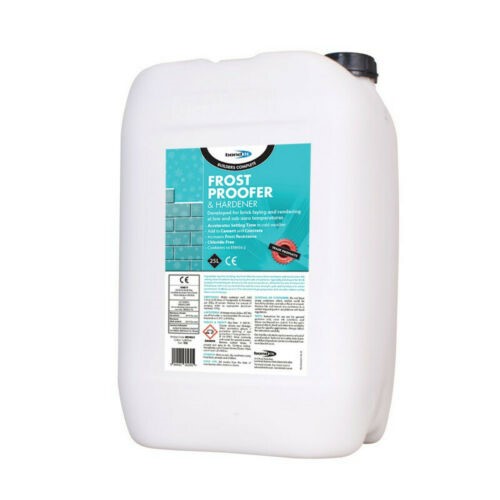 A premium grade chloride-free frost proofer and rapid hardener designed to allow the use of mortars/concretes in freezing conditions as well as accelerating the rate of cure. Conforms to EN 934-2.

Bond It FROSTPROOFER &amp; RAPID HARDENER increases the rate of curing of the mortar to reduce the possibility of cracking, caused by frost. This formulation works by exothermic reaction and has been manufactured to offer a non-corrosive, CHLORIDE-FREE product which will not attack stainless steel used in wall ties, concrete reinforcement, etc.