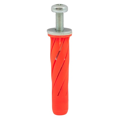 A highly effective universal anchor for fixing heavy loads to plasterboard cavities and solid materials.

• Zinc &amp; clear machine screws

• TX25 Drive recess allows simple installation with a screw driver

• Strengthened nylon plug with captivated steel threaded nut

• Perfect for single board