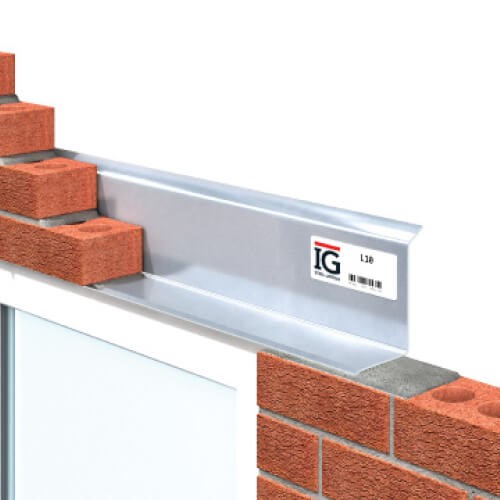 L10-1200mm used to support the outer leaf of cavity wall construction. The L10 can be supplied with no top bend. Lintels may be propped to facilitate speed of construction.