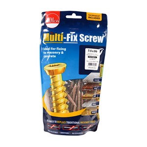 A rapid and effective light duty anchoring system for fixing into concrete, brick, stone, concrete block and wood. This through fixing provides a single solution and replaces traditional fixings such as nylon frame and hammer fixings.