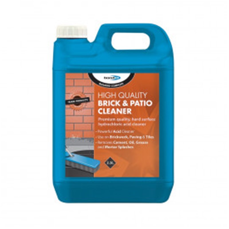 Will remove cement and mortar splashes, grime, oil, grease and other difficult-to-remove stains, from brickwork, patios, garages, paving, concrete floors and warehouses