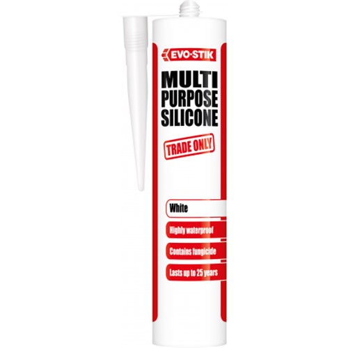 EVO-STIK Multi-Purpose Silicone Sealant is a high quality sealant suitable for interior and exterior use. It contains a fungicide to prevent mould and is ideal for bathroom and kitchen applications such as jointing between tiles and baths, basins, shower trays, kitchen worktops and stainless steel sink tops.