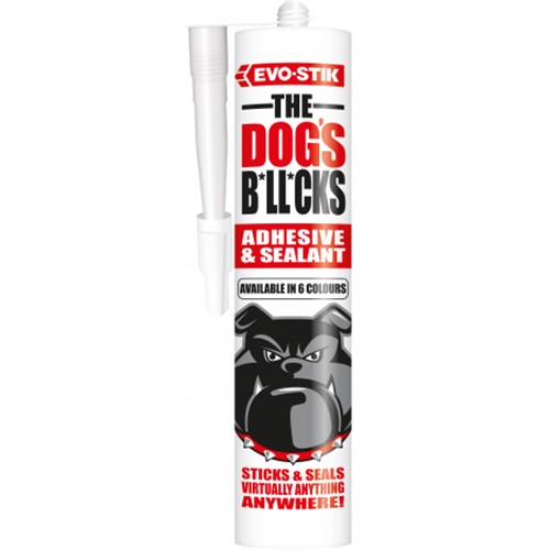EVO-STIK THE DOG&#39;S B*LL*CKS is an all-in-one adhesive &amp; sealant that sticks and seals virtually anything, anywhere! It&#39;s packed full of features and benefits thanks to its advanced hybrid SMP technology, eliminating the need for numerous adhesive and sealants.