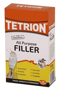 Tetrion Fillers All Purpose Powder Filler Standard 500g Tetrion All Purpose Filler is the same tried and trusted formulation which has been the &#39;go to&#39; for trade decorators and DIY enthusiasts for years. It’s the ideal choice for projects where a versatile, multi-surface filler is required. Specially designed to give a super smooth finish for both indoor and outdoor applications. Suitable for use on wood, plaster, stone, concrete and brickwork.