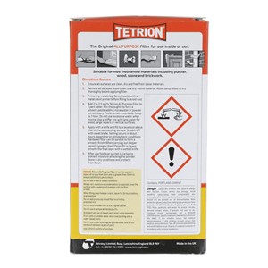 Tetrion Fillers All Purpose Powder Filler Standard 500g Tetrion All Purpose Filler is the same tried and trusted formulation which has been the &#39;go to&#39; for trade decorators and DIY enthusiasts for years. It’s the ideal choice for projects where a versatile, multi-surface filler is required. Specially designed to give a super smooth finish for both indoor and outdoor applications. Suitable for use on wood, plaster, stone, concrete and brickwork.