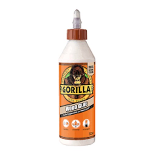 For a strong, fast bond across a variety of wood surfaces, Gorilla Wood Glue is the hard-working, water resistant formula, perfect for indoor and outdoor use.

Gorilla Wood Glue offers the benefits of an easy-to-use, water based PVA adhesive, with the holding power that Gorilla is known for. It dries a natural colour so you’re guaranteed a clean-looking bond line for your projects.