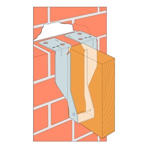 The JHM and JHMI range of joist hangers can be used to connect solid sawn
joists, trusses and engineered joists to masonry walls or steel beams.