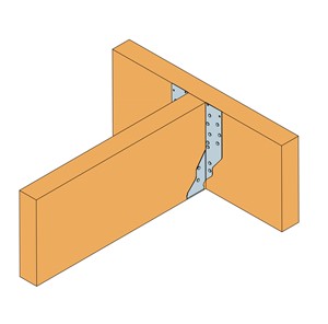JHA is a height adjustable joist hanger for supporting timber joists from timber members.