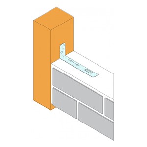 When fixing windows, door frames etc. to masonry, the frame tie provides
enhanced mortar keying and reduces the risk of injury from sharp edges.

Note: Frame tie should be fully embedded into mortar.