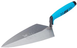 The OX Pro Series Brick Trowel is fitted with the OX-grip soft handle with finger protection to ensure added comfort and safety. The Bricklaying Trowel is designed to scrape wet mortar and eliminate any material wastage in the trowel. The Pro Brick Trowel is made from premium quality material to ensure it offers superior sharpness and is tough, reliable and durable. Engineered with top-notch materials and tested for optimum performance, OX products are sure to make the work on the site convenient, effective and efficient.