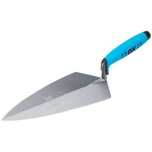 The OX Pro Series Brick Trowel is fitted with the OX-grip soft handle with finger protection to ensure added comfort and safety. The Bricklaying Trowel is designed to scrape wet mortar and eliminate any material wastage in the trowel. The Pro Brick Trowel is made from premium quality material to ensure it offers superior sharpness and is tough, reliable and durable. Engineered with top-notch materials and tested for optimum performance, OX products are sure to make the work on the site convenient, effective and efficient.