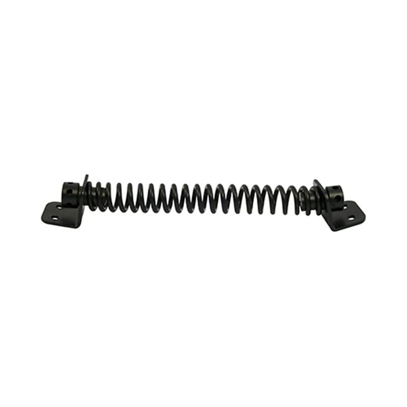 Gate springs provide automatic closure for single action gates. The spring tension is adjustable for increasing or decreasing the gate closing force. Fixings included.