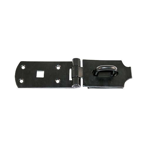 A high security, heavy duty hasp and staple for sheds, gates and doors in heavy domestic, commercial and agricultural applications. Bolt fixed for additional security. Fixings included.