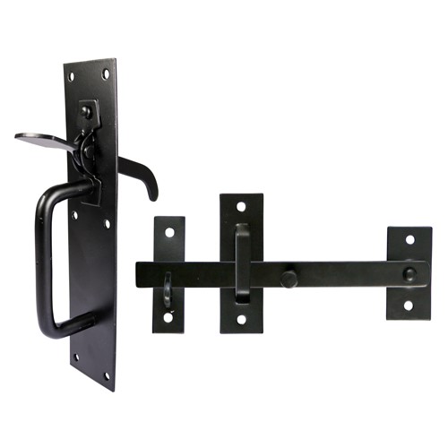 For use on light domestic gates. External handle allows gate to be opened from the outside. Fixings included.