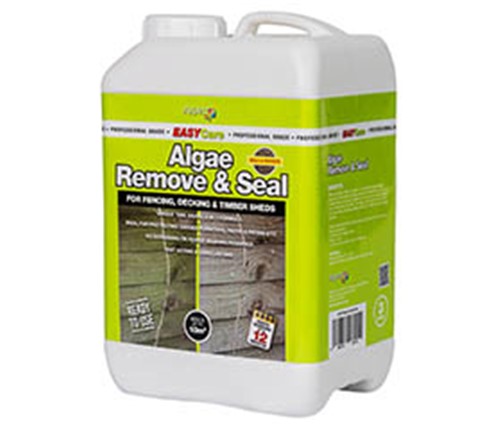 EASYCare Algae Remove &amp; Seal is a professional grade algae, mould and lichen killer, specifically designed to cleanse the surface of contamination and leave a durable seal to prevent moisture ingress and contaminants returning. This easy to use formula can be used on paths, patios, decking, walls, roofs and is ideal for use on garden furniture.

Active ingredients work on the surface to clean, kill and seal in one simple application.