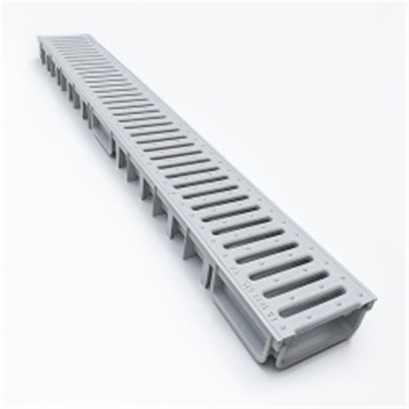 Shallow drainage channel PVC Grey