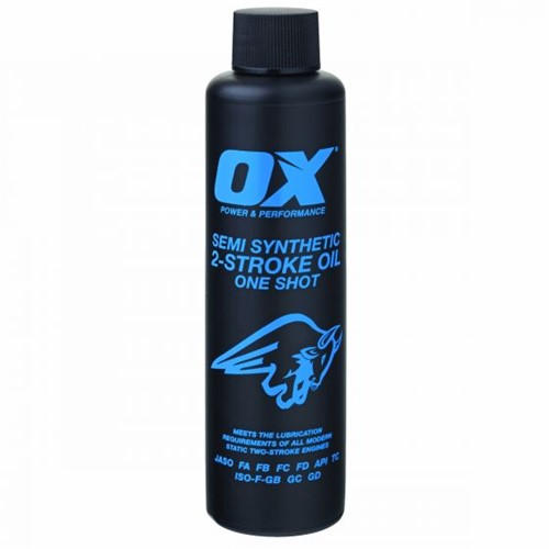 The OX oneshot oil is a semi synthetic two-stroke oil which will meet the lubrication requirements of all modern two-stroke engines.