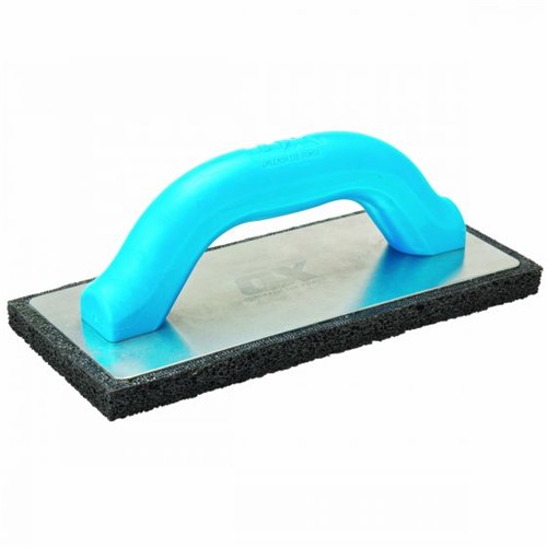 Sponge rubber Coarse cell pad
Cemented to aluminium backing plate
Durable plastic handle