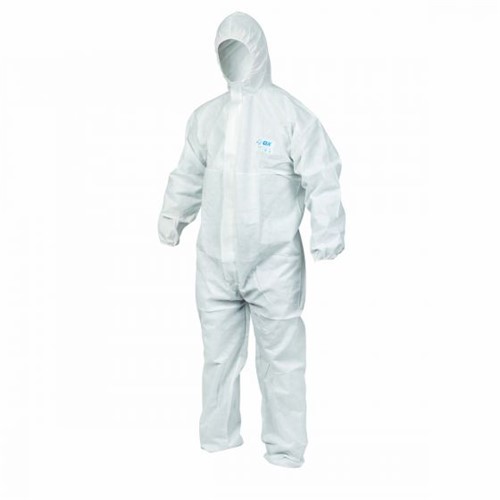 This is a lightweight micro porous coverall
Elasticated hood, wrists and ankles
Cost effective barrier to dust and particles and a limited splash and spray barrier
Conforms to en 13982 &amp; en13038