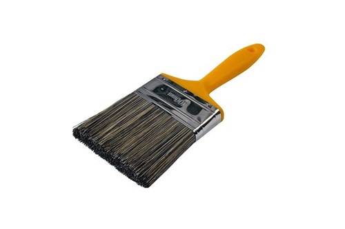 Quality mix of durable natural and synthetic bristle. Suitable for exterior paint on rough and semi-rough surfaces.