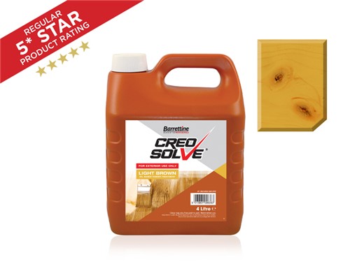 Barrettine CreoSolve&#174; is a lower hazard alternative to traditional Creosote and some other Creosote replacement wood treatments. Similar physical/water repellence/application characteristics of traditional Creosote but contains no biocide. An oil-based, bitumen and wax treatment for the protection of exterior timbers such as fence panels &amp; fence posts etc. (Not suitable for decking or exterior wooden furniture).