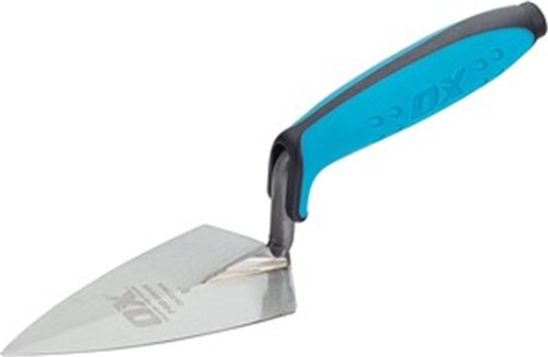 The OX Pro Series Pointing Trowel is fitted with dura-grip Soft Handle and finger protection for enhanced comfort and protection. The straight welded shank of the OX Pointing Trowel with a Philadelphia Pattern is designed to scrape wet mortar and eliminate material wastage from the trowel with ease and has a soft handle and can be used in building works, plastering, industries, etc. The OX Philadelphia Pattern Pointing Trowel has a robust construction and is made using high-quality materials. The trowel works well in diverse condition for a longer period of time without any hassle.