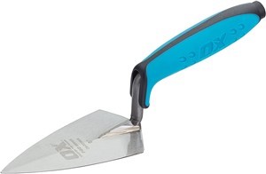 The OX Pro Series Pointing Trowel is fitted with dura-grip Soft Handle and finger protection for enhanced comfort and protection. The straight welded shank of the OX Pointing Trowel with a Philadelphia Pattern is designed to scrape wet mortar and eliminate material wastage from the trowel with ease and has a soft handle and can be used in building works, plastering, industries, etc. The OX Philadelphia Pattern Pointing Trowel has a robust construction and is made using high-quality materials. The trowel works well in diverse condition for a longer period of time without any hassle.