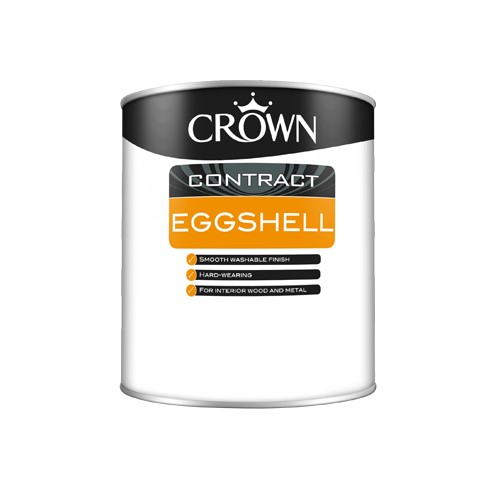 Crown Contract Eggshell is a hardwearing smooth finish with added benefit of being washable. Ideal for interior wood and metal