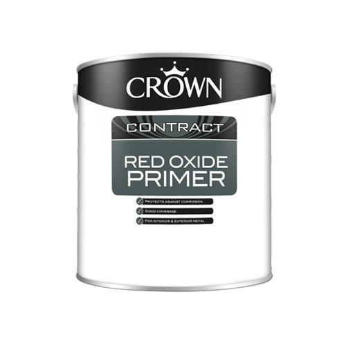 Crown Contract Red Oxide Primer protects against corrosion whilst providing good coverage. Suitable for ferrous metals