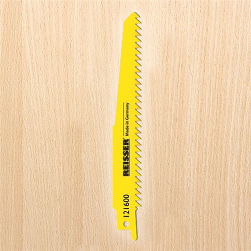 For wood and gypsum board. Fast, coarse cut, 6.0-100.0mm (Pack of 5 blades)