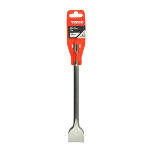 Designed for use in rotation stop hammers with the SDS Plus tool holder system. Angled head design for easy removal of tiles, plaster or rendering. NOTE: NOT TO BE USED IN ROTARY MODE.

• Heat treated
• Shot blast finish for rust protection
• Angled head design for easy removal of tiles, plaster or rendering