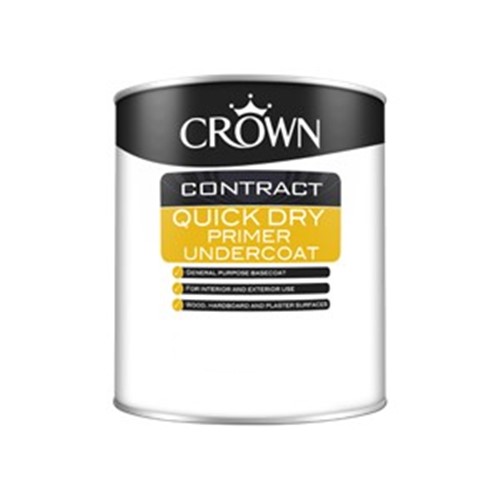 Crown Contract Quick Dry Primer Undercoat is a time saving water based primer and undercoat in one