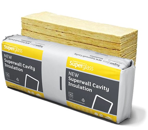 Superglass Superwall 36 is designed to provide thermal insulation in full-fill or partial-fill external masonry cavity walls, up to 25m in height for full-fill and with no height restriction in partial-fill.