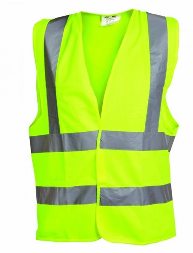 Made from 100% polyester
Velcro front fastening and conforming reflective tape
Conform to EN471 Class 2