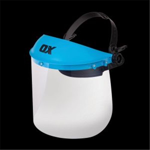 A good all round lightweight brow guard with a polycarbonate face shield
Wheel ratchet adjustment for ease of use
Provides unrestricted working vision and protection against medium energy flying particles and liquid splashes
Adjustable head harness ensures comfortable fit and greater versatility
Conforms to EN166 3B, EN166 1B