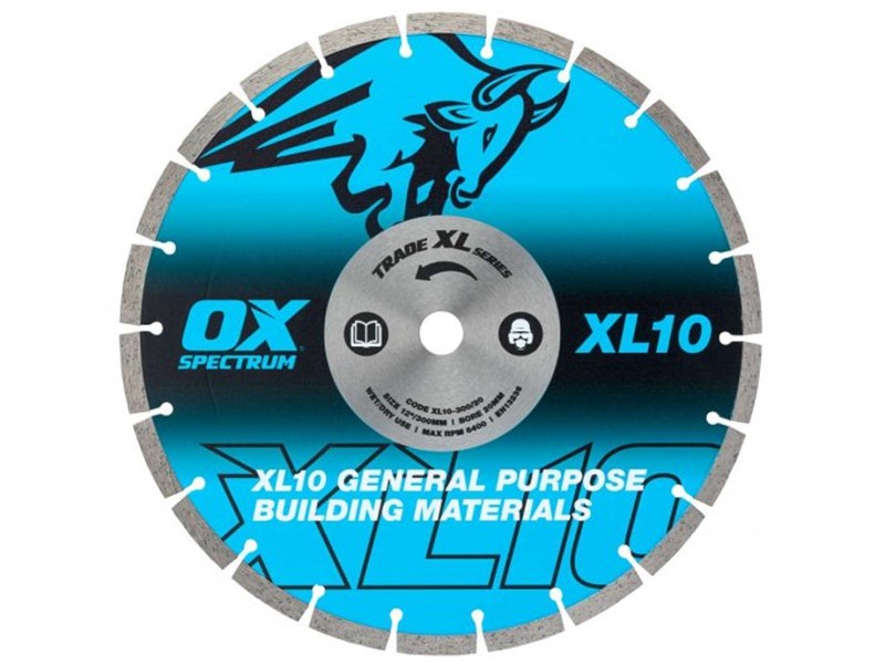 The OX General Purpose Trade XL-10 Segmented Diamond Blade cuts through a variety of objects, making it a great item for professionals and DIY enthusiasts.