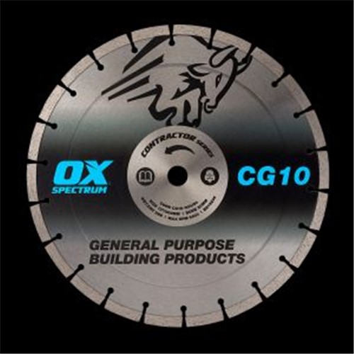 General purpose blade with a 10mm segment height for longer life
Applications: bricks and slabs, concrete paviors, roof tiles, concrete products
